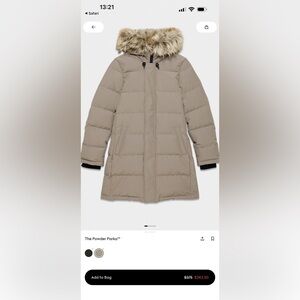 TNA Women's Powder Parka Beige Jacket